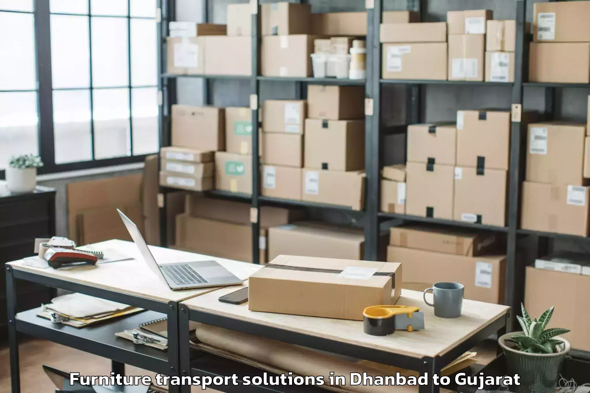 Expert Dhanbad to Surat City Furniture Transport Solutions